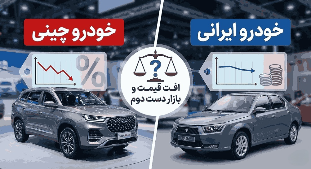 خودرو چینی بخریم یا ایرانی؟ مقایسه افت قیمت، کیفیت و بازار فروش